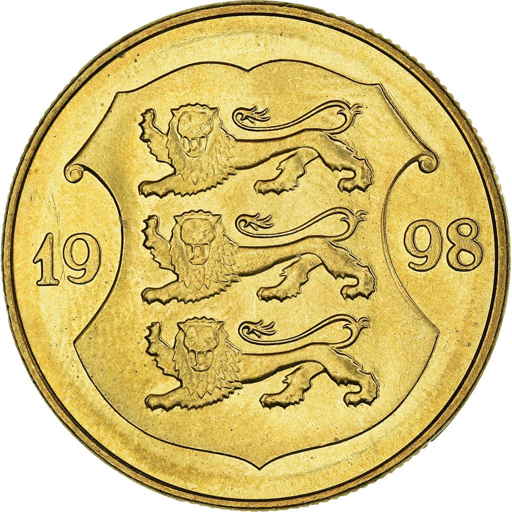 Estonia Coin Estonian 1 Kroon | Lions | KM35 | 1998 - 2006