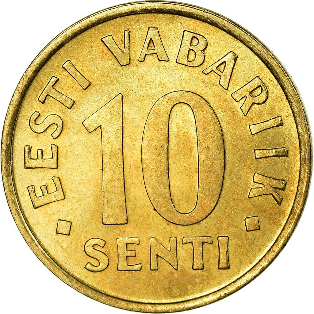 Estonia Coin Estonian 10 Senti | Lions | KM22 | 1991 - 2008