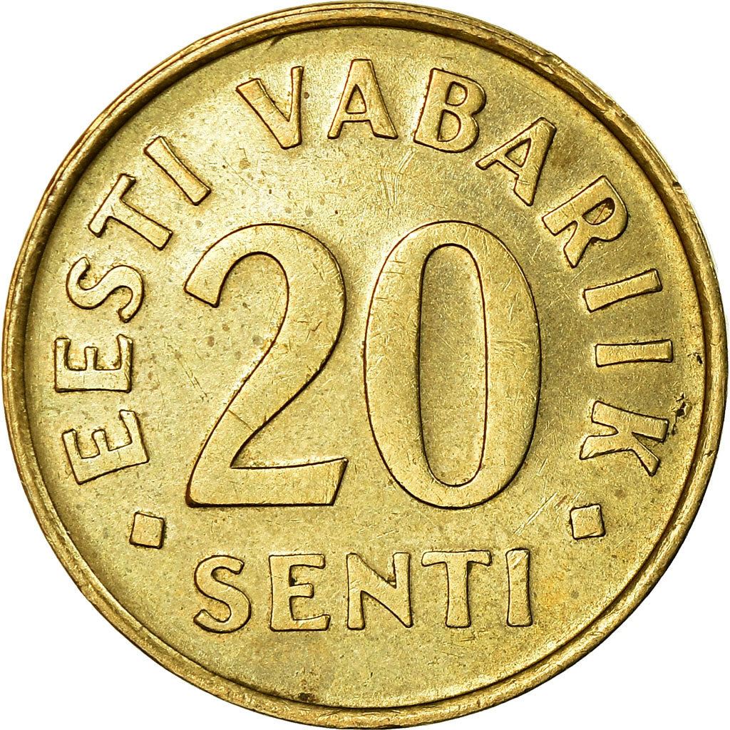 Estonia Coin Estonian 20 Senti | Lions | KM23 | 1992 - 1996