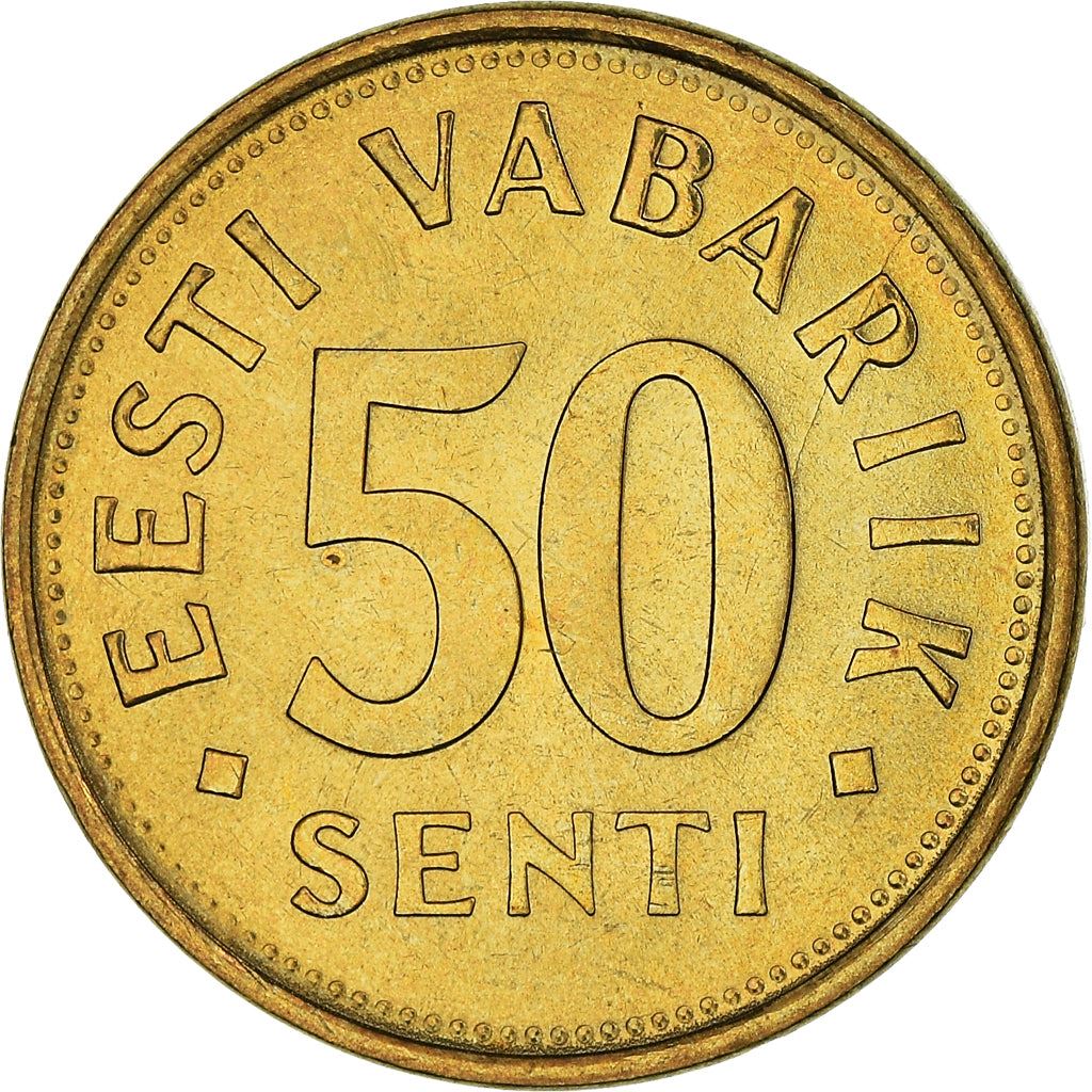 Estonia Coin Estonian 50 Senti | Lions | KM24 | 1992 - 2007