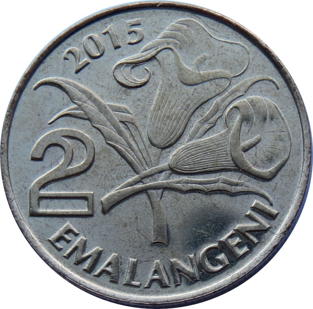 Eswatini 2 Emalangeni Coin | King Mswati III | Lilie | 2015