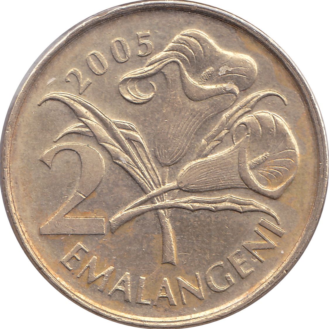 Eswatini 2 Emalangeni Coin | King Mswati III | Lilie | KM46 | 1995 - 2010