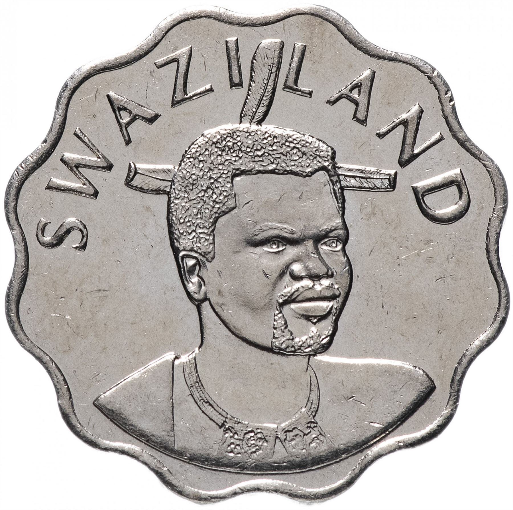 Eswatini | 20 Cents Coin | King Mswati III | Elephant | KM50 | 1996 - 2005