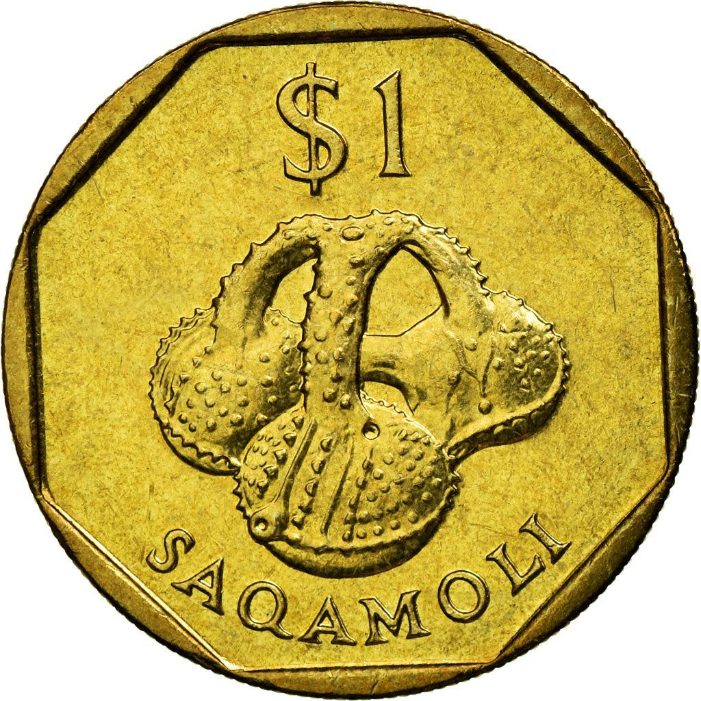 Fiji | 1 Dollar Coin | Saqamoli | Km:73 | 1995 - 2000