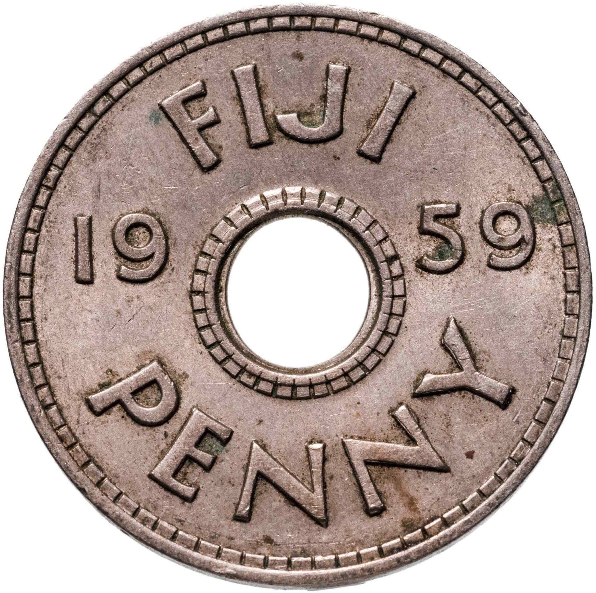 Fiji | 1 Penny Coin | Crown | KM:21 | 1954 - 1968