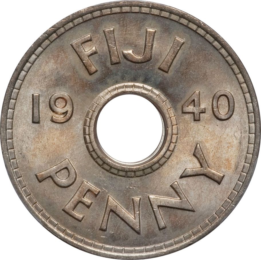 Fiji | 1 Penny Coin | George VI | KM7 | 1937 - 1945