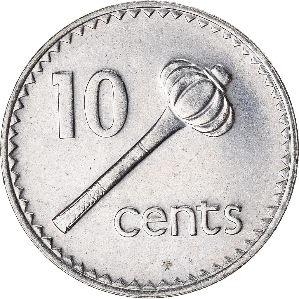 Fiji | 10 Cents Coin | Throwing club | Km:52A | 1990 - 2006