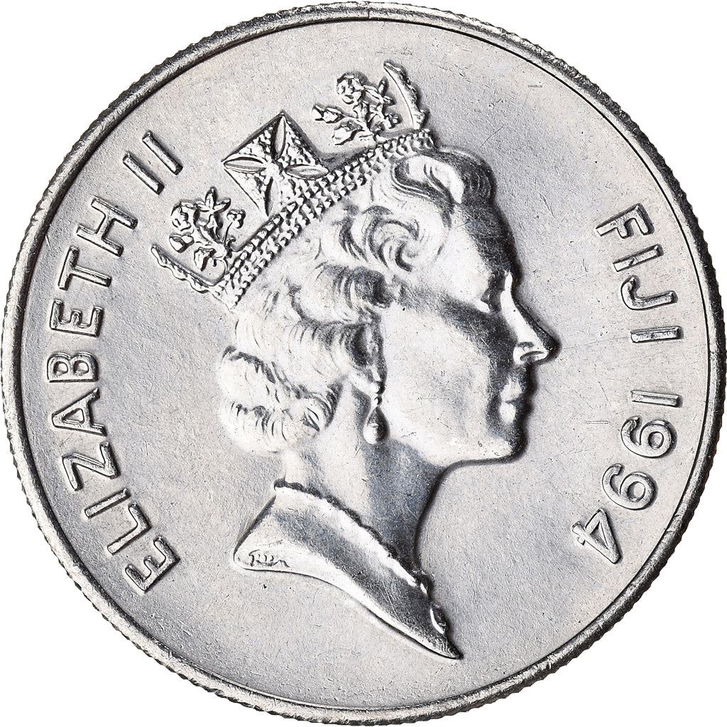 Fiji | 10 Cents Coin | Throwing club | Km:52A | 1990 - 2006