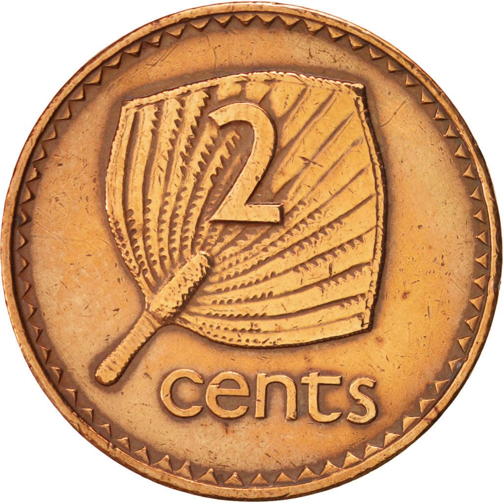 Fiji | 2 Cents Coin | Palm fan | Km:28 | 1969 - 1985