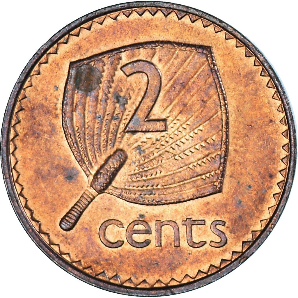 Fiji | 2 Cents Coin | Palm fan | Km:50 | 1986 - 1987