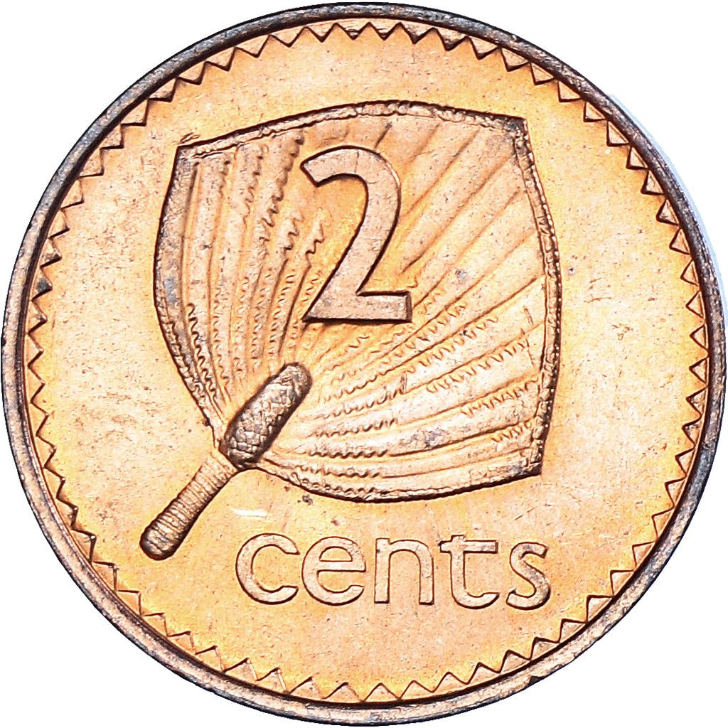 Fiji | 2 Cents Coin | Palm fan | Km:50 | 1986 - 1987