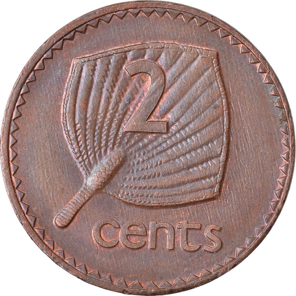 Fiji | 2 Cents Coin | Palm fan | Km:50A | 1990 - 2001