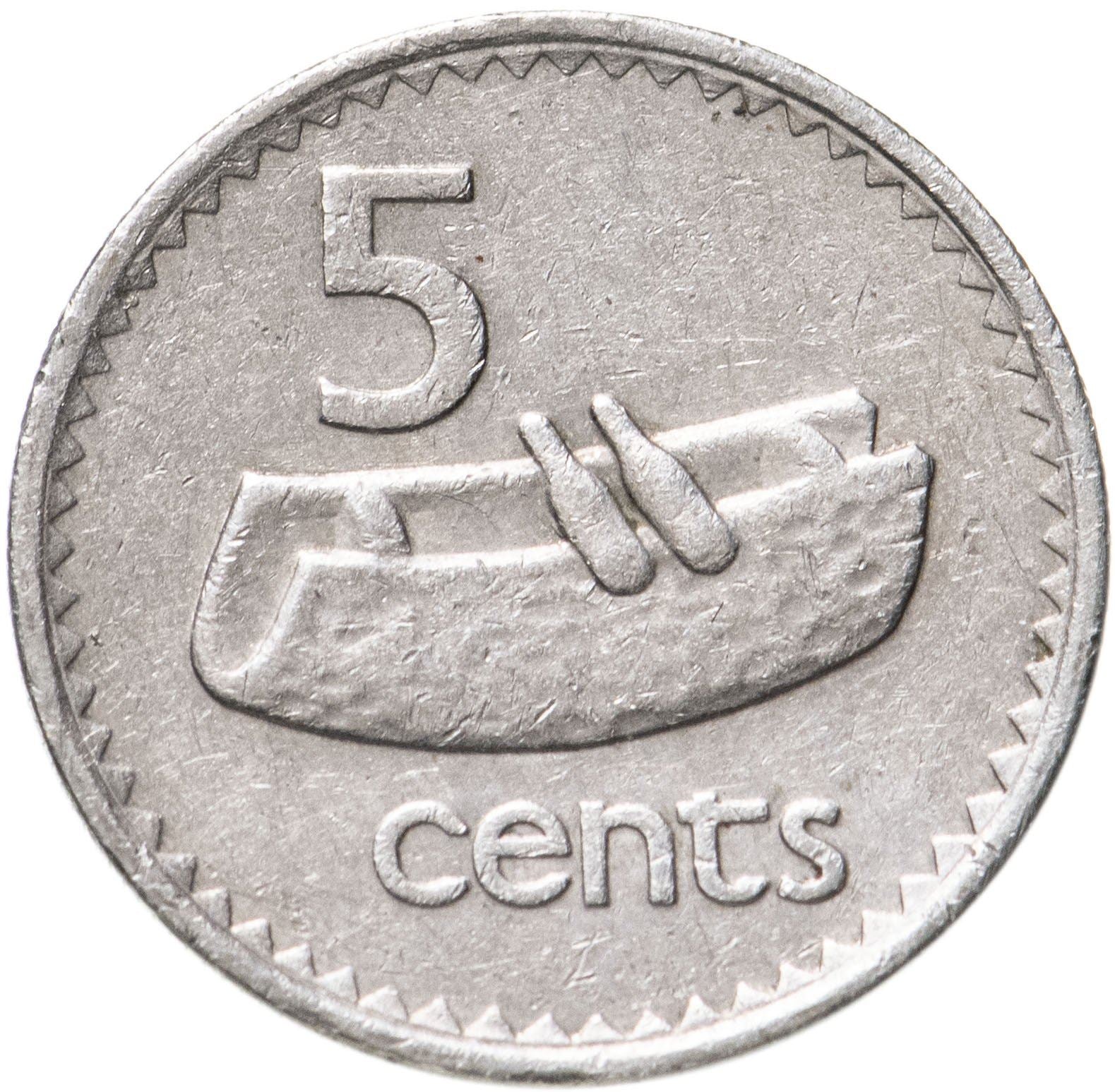 Fiji | 5 Cents Coin | Elizabeth II | Drum | KM51 | 1986 - 1987