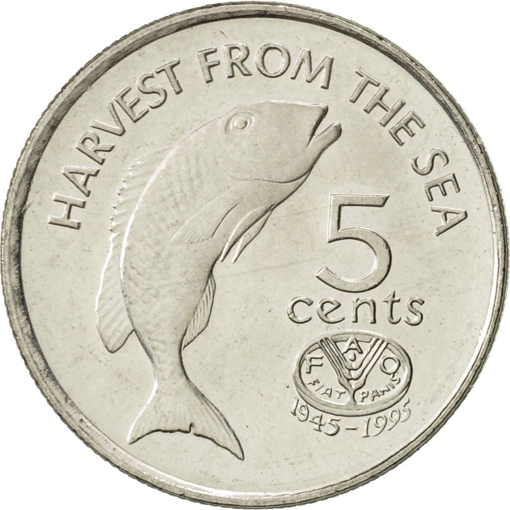 Fiji | 5 Cents Coin | FAO | KM:77 | 1995