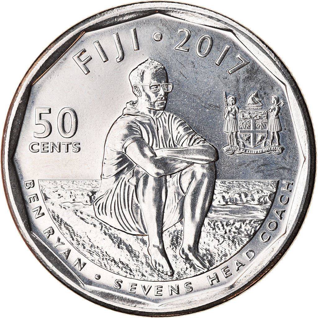 Fiji | 50 Cents Coin | Fijian rugby | Km:528 | 2017