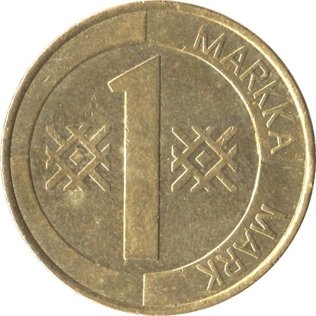 Finland Coin Finnish 1 Markka | KM76 | 1993 - 2001