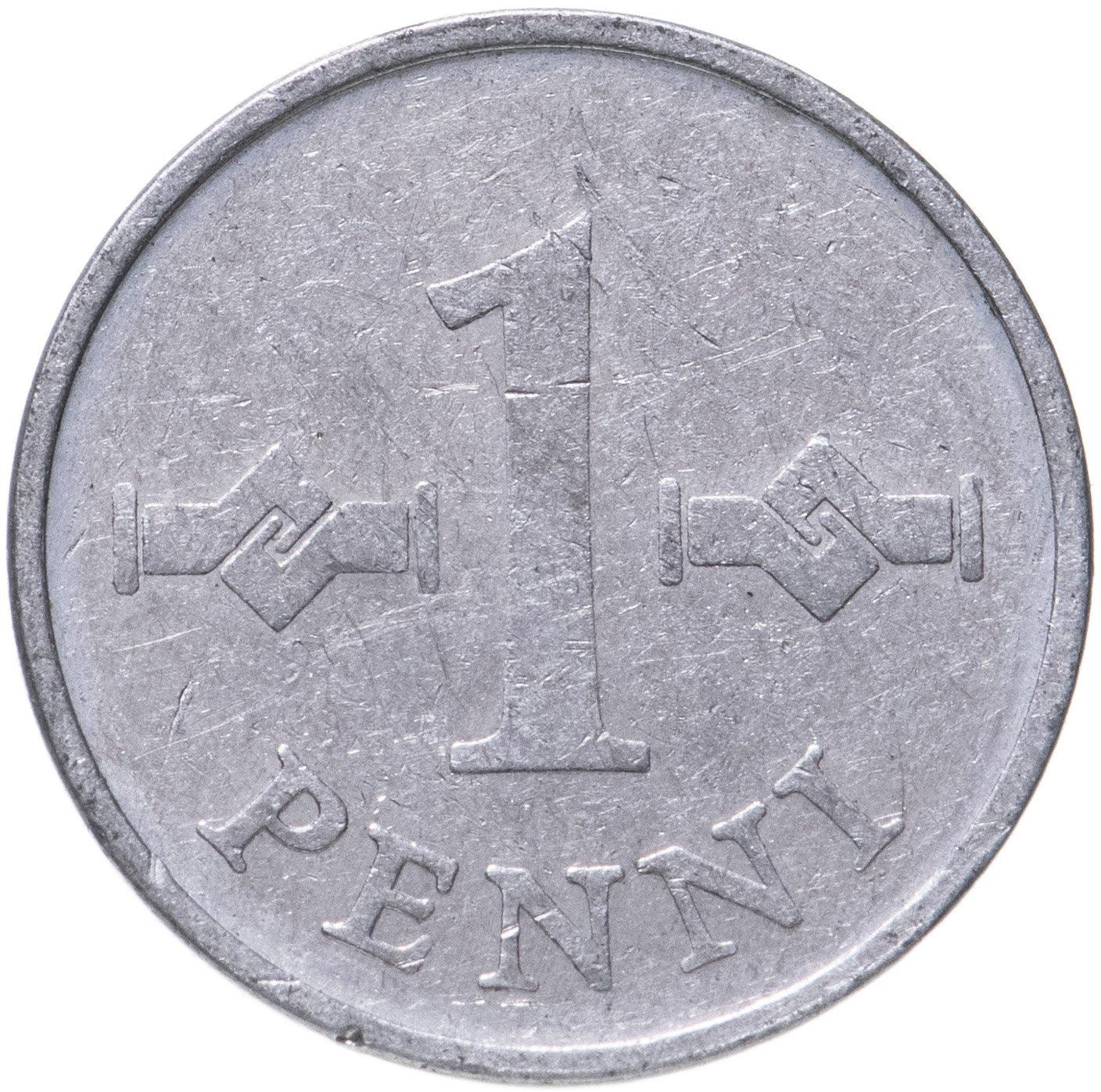 Finland Coin Finnish 1 Penni | Saint Hannes Cross | KM44a | 1969 - 1979