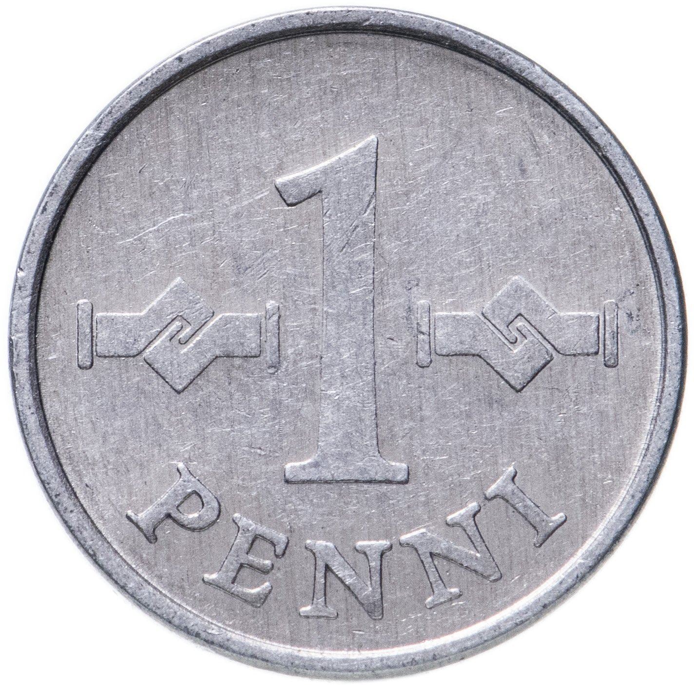 Finland Coin Finnish 1 Penni | Saint Hannes Cross | KM44a | 1969 - 1979