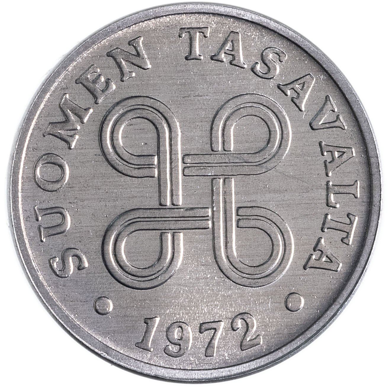 Finland Coin Finnish 1 Penni | Saint Hannes Cross | KM44a | 1969 - 1979