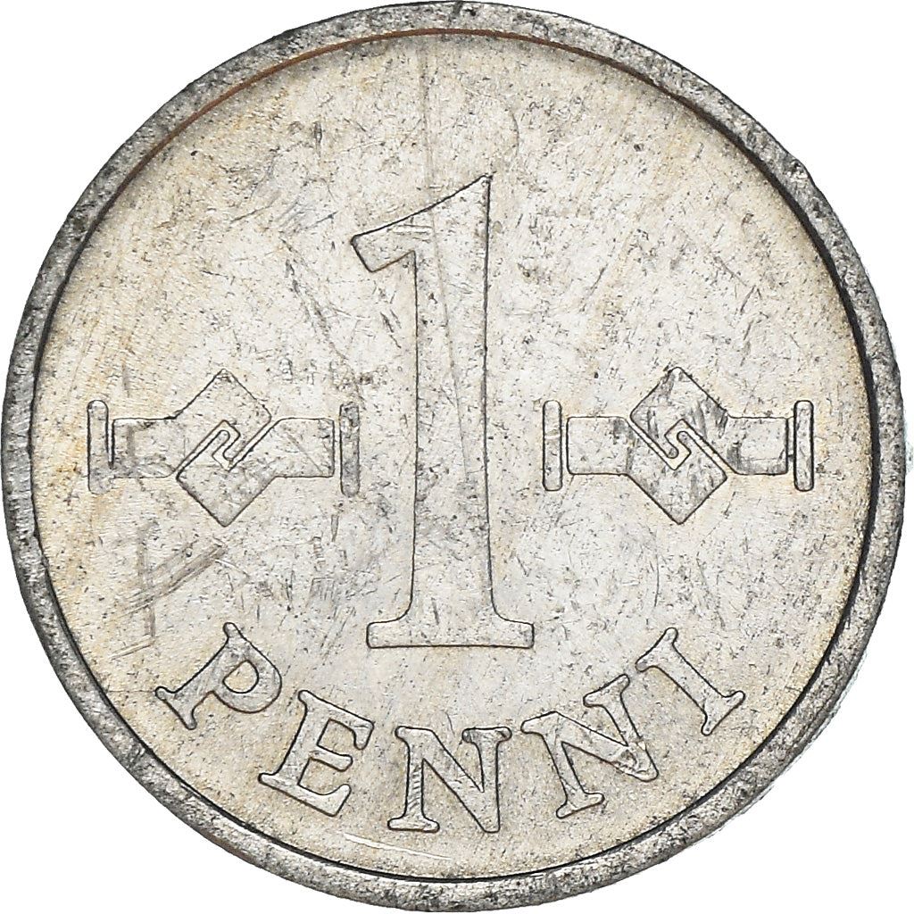 Finland Coin Finnish 1 Penni | Saint Hannes Cross | KM44a | 1969 - 1979