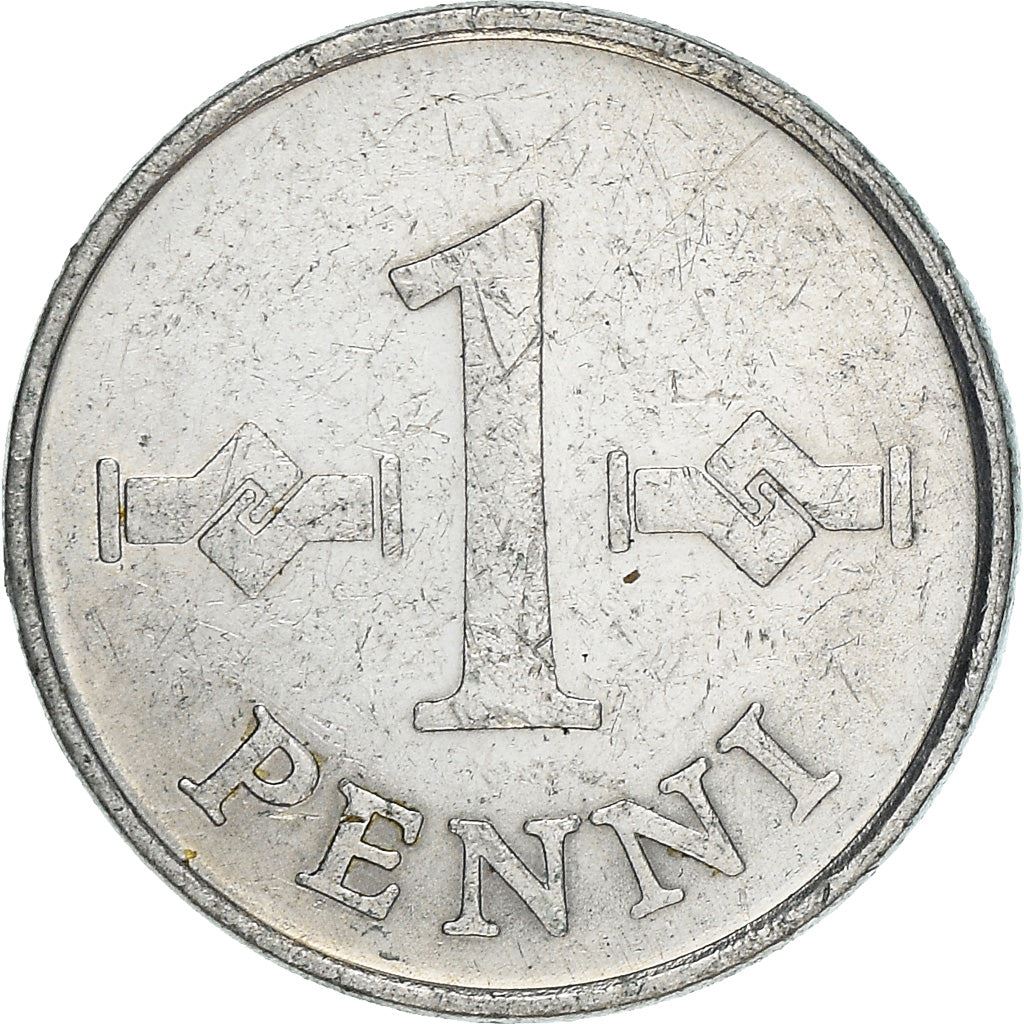 Finland Coin Finnish 1 Penni | Saint Hannes Cross | KM44a | 1969 - 1979