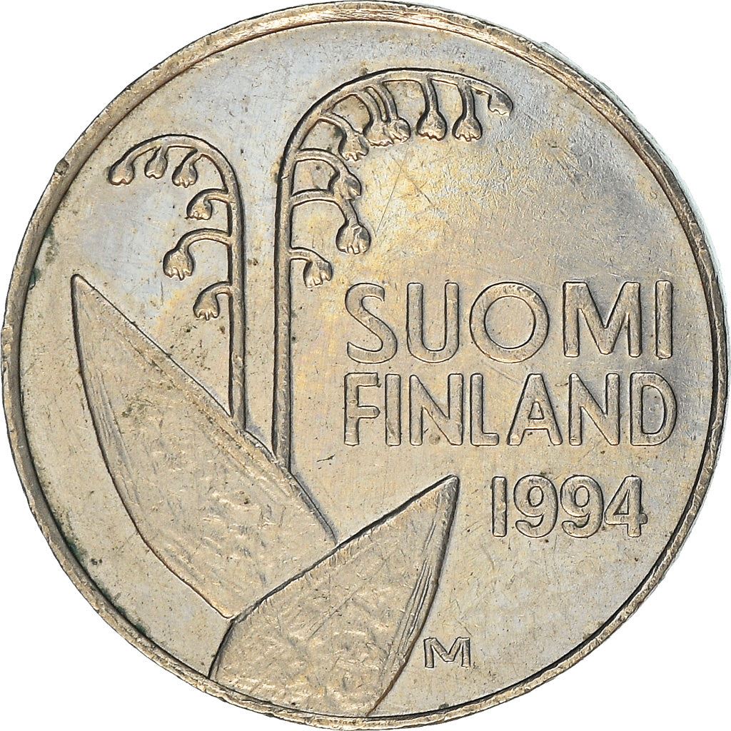 Finland Coin Finnish 10 Pennia | Lily of The Valley | Honeycombs | KM65 | 1990 - 2001