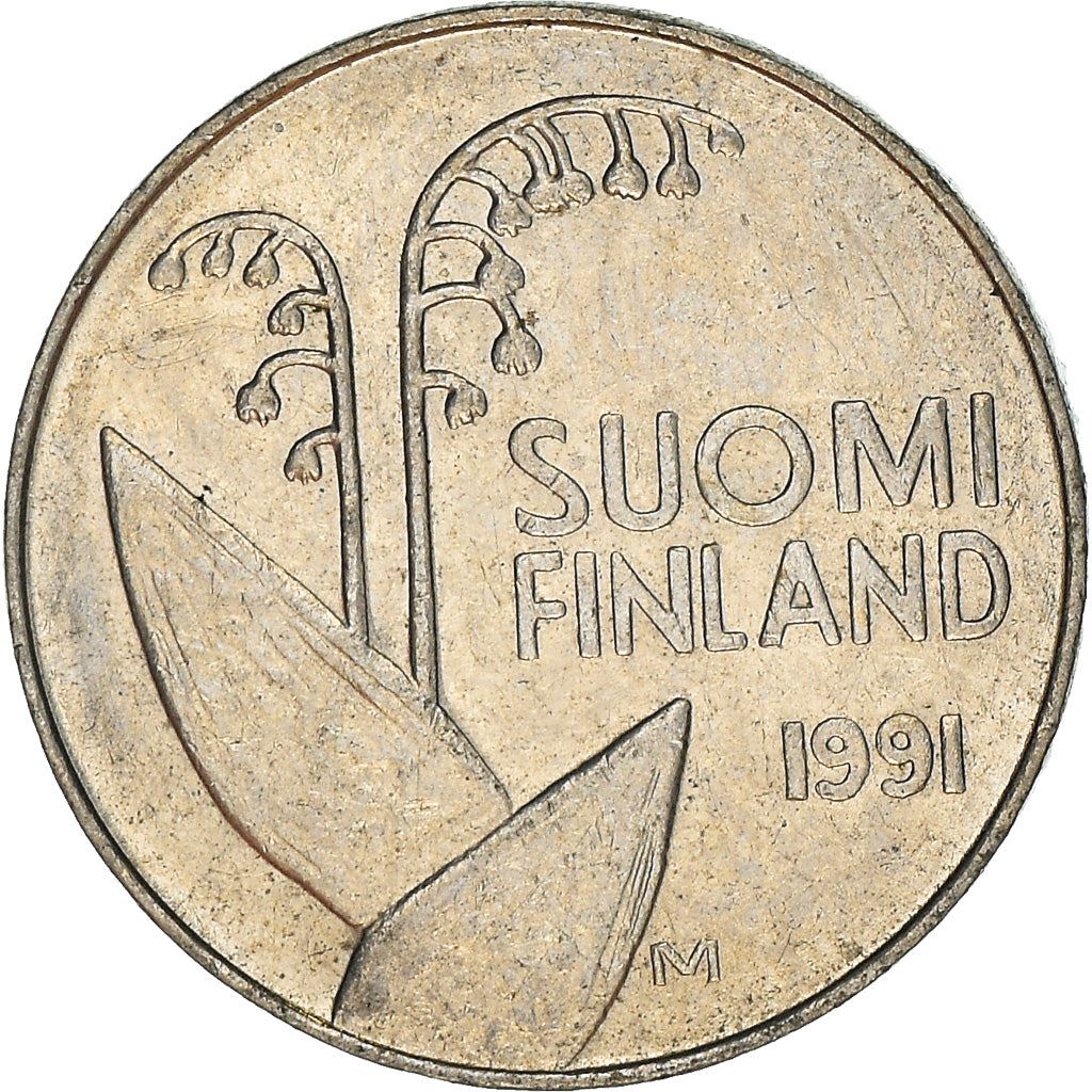 Finland Coin Finnish 10 Pennia | Lily of The Valley | Honeycombs | KM65 | 1990 - 2001