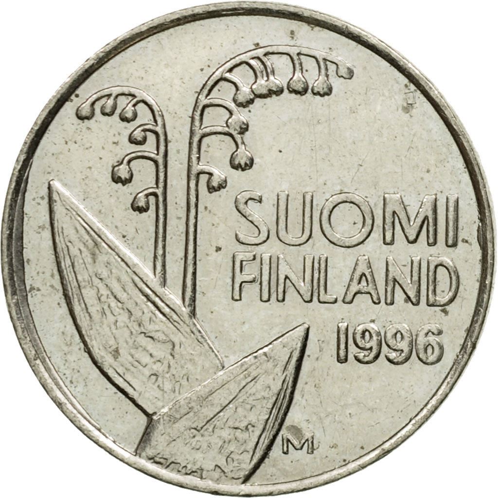 Finland Coin Finnish 10 Pennia | Lily of The Valley | Honeycombs | KM65 | 1990 - 2001