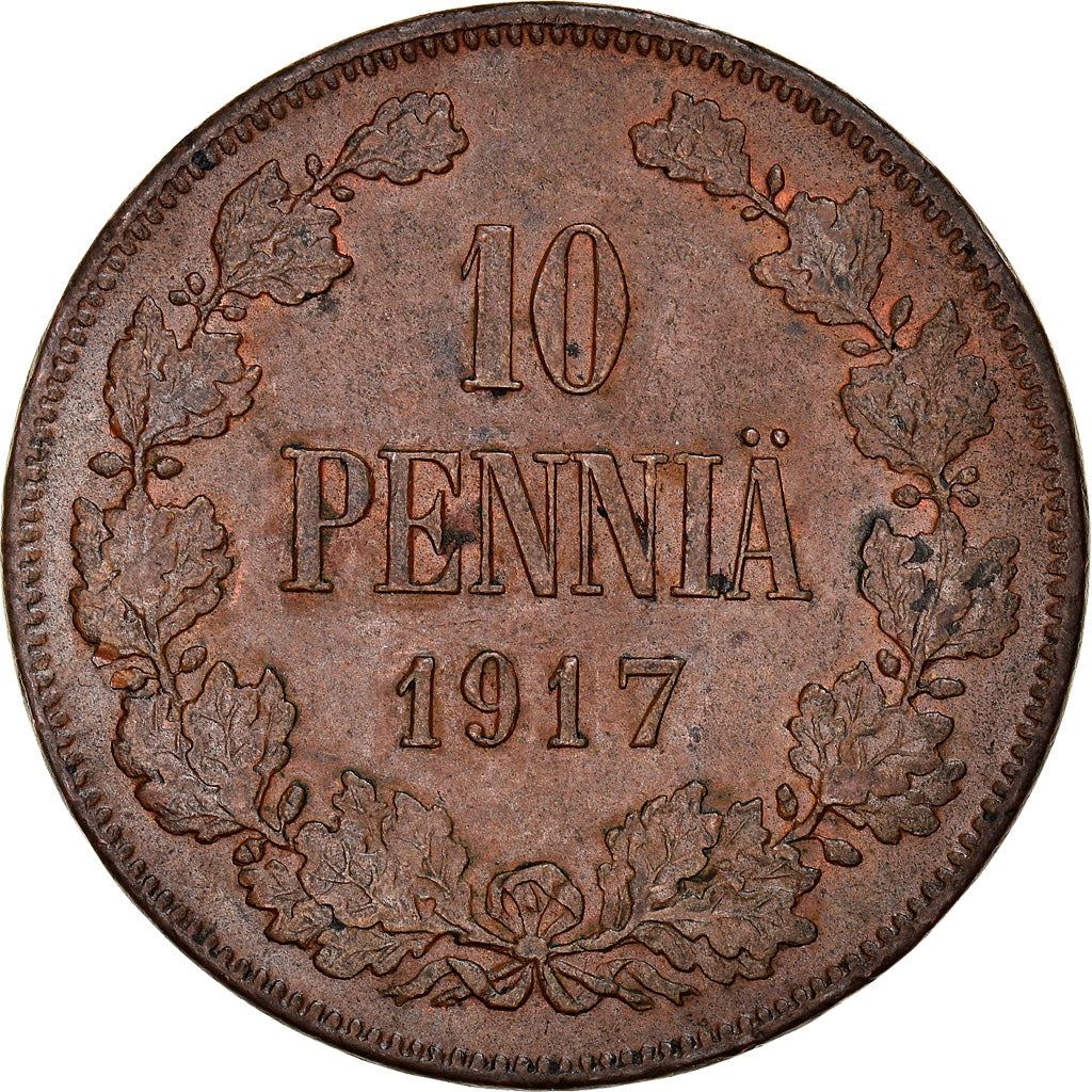 Finland Coin Finnish 10 Pennia | Nikolai II | KM14 | 1895 - 1917