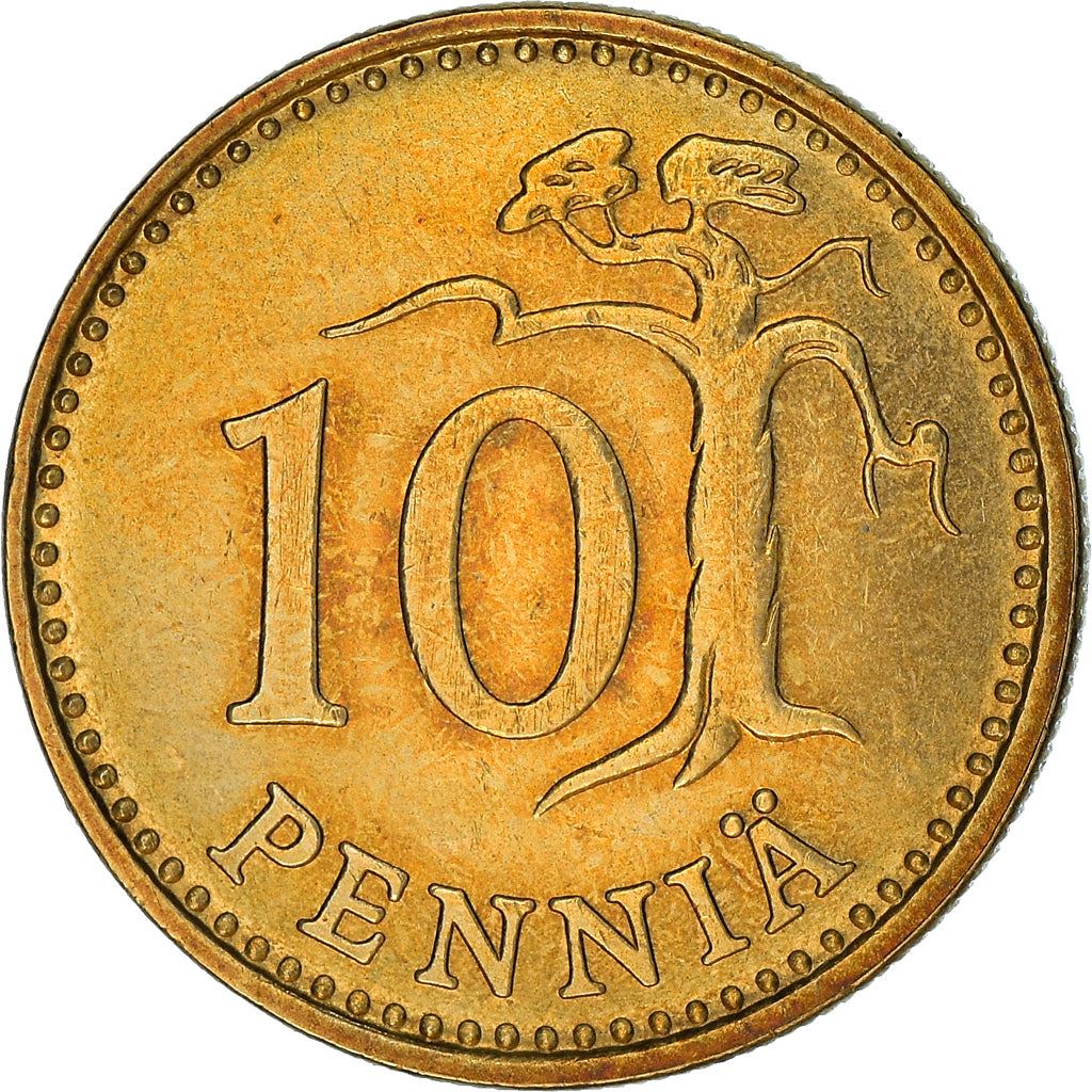 Finland Coin Finnish 10 Pennia | Tree | KM46 | 1963 - 1982