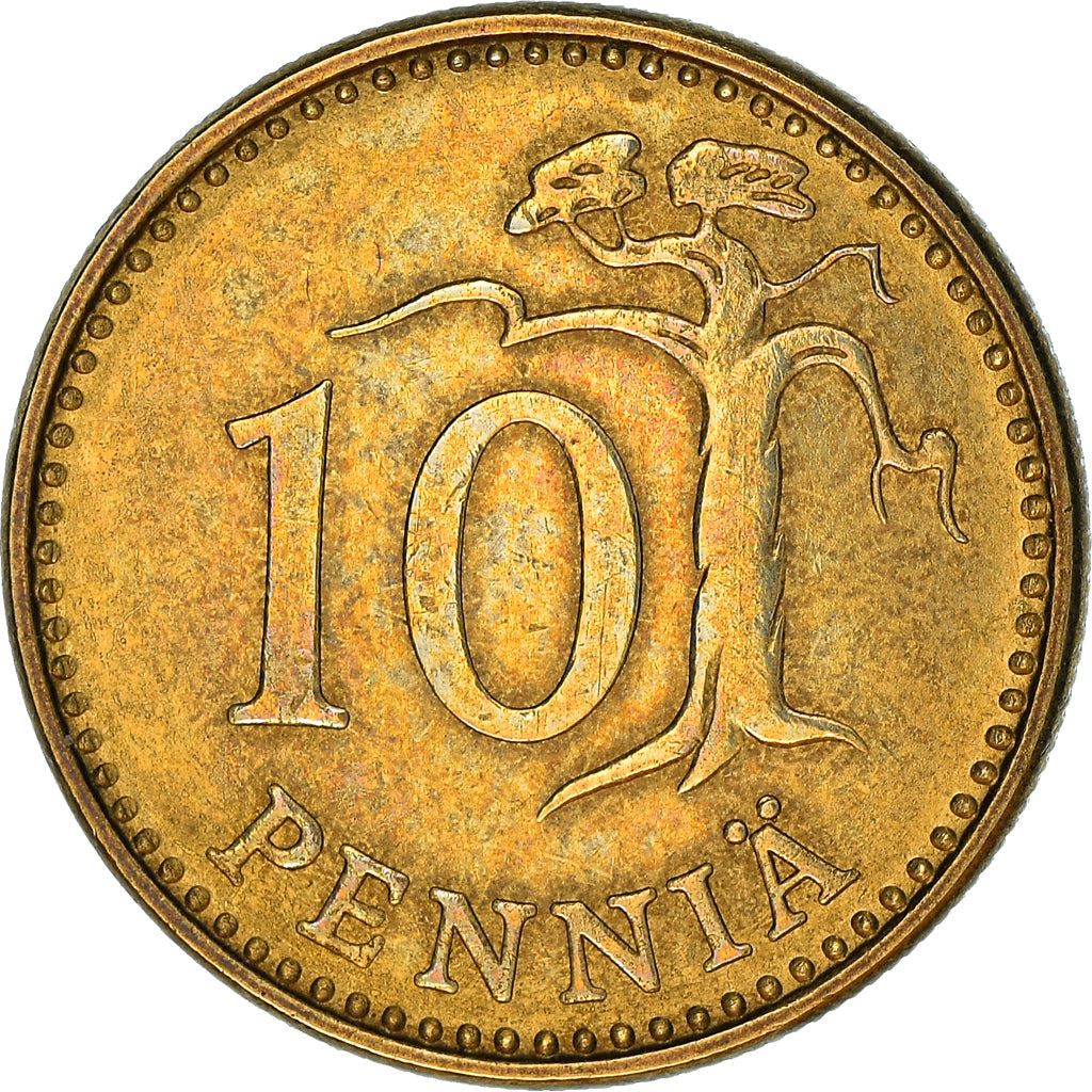 Finland Coin Finnish 10 Pennia | Tree | KM46 | 1963 - 1982