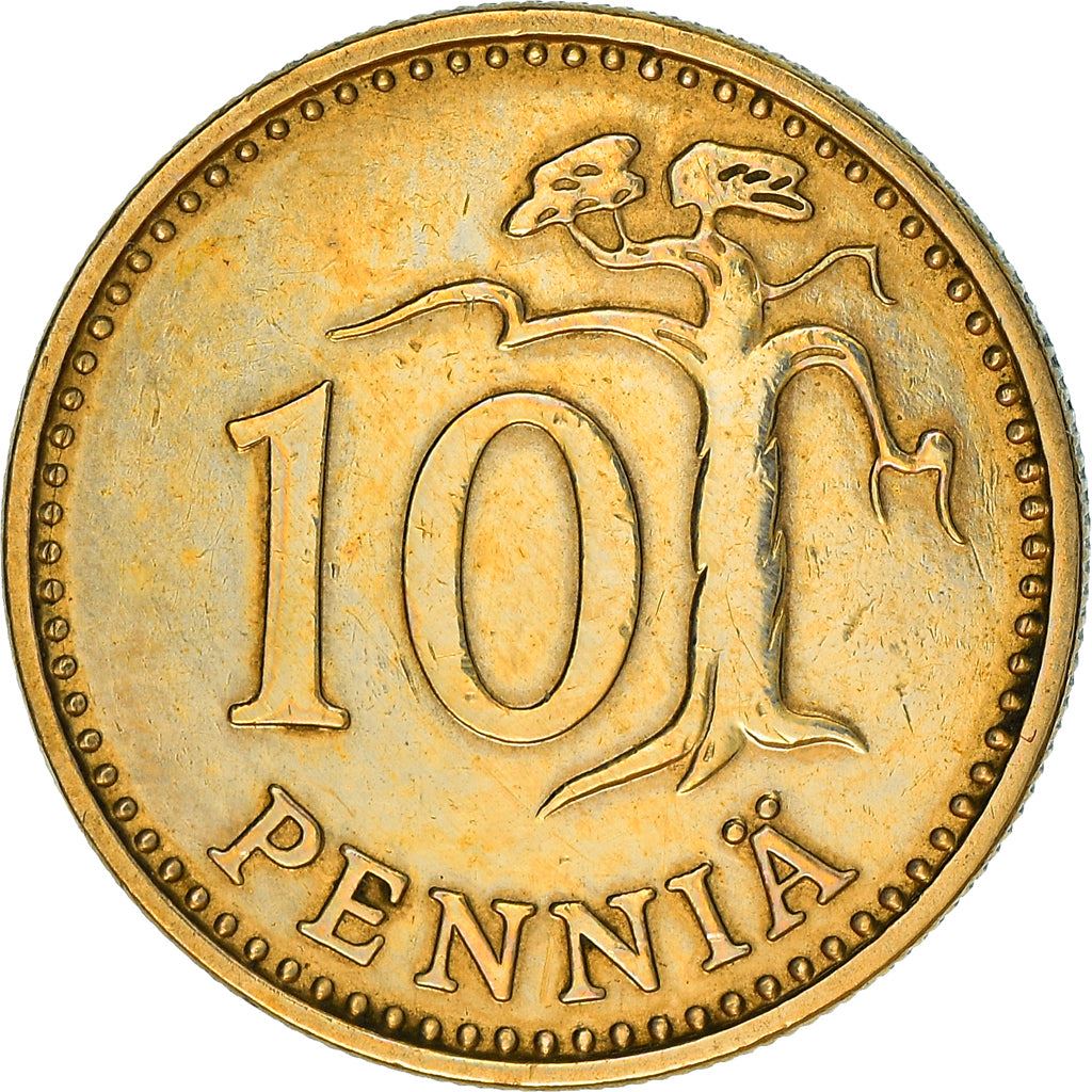 Finland Coin Finnish 10 Pennia | Tree | KM46 | 1963 - 1982