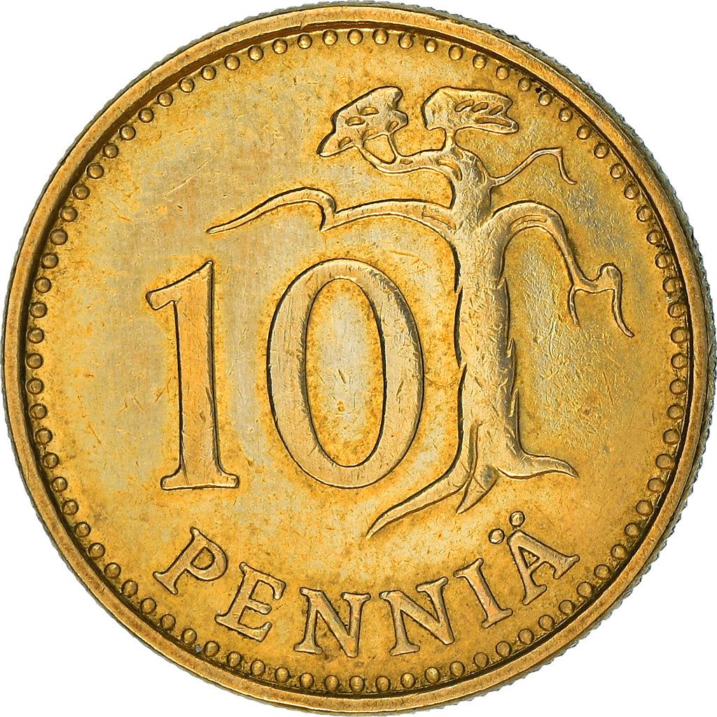 Finland Coin Finnish 10 Pennia | Tree | KM46 | 1963 - 1982