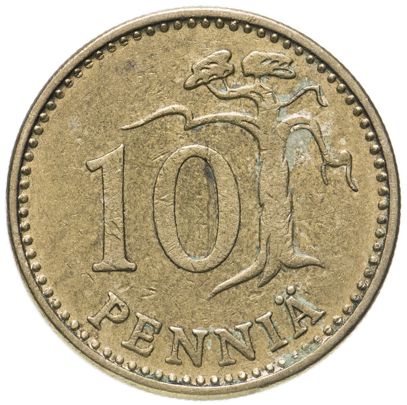 Finland Coin Finnish 10 Pennia | Tree | KM46 | 1963 - 1982