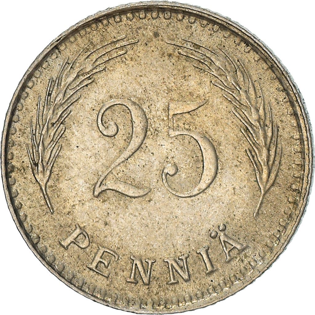 Finland Coin Finnish 25 Pennia | Grain Sprig | KM25 | 1921 - 1940