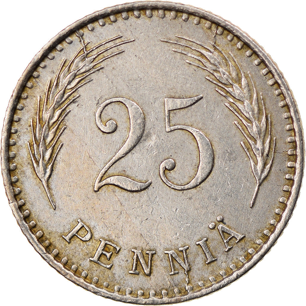 Finland Coin Finnish 25 Pennia | Grain Sprig | KM25 | 1921 - 1940