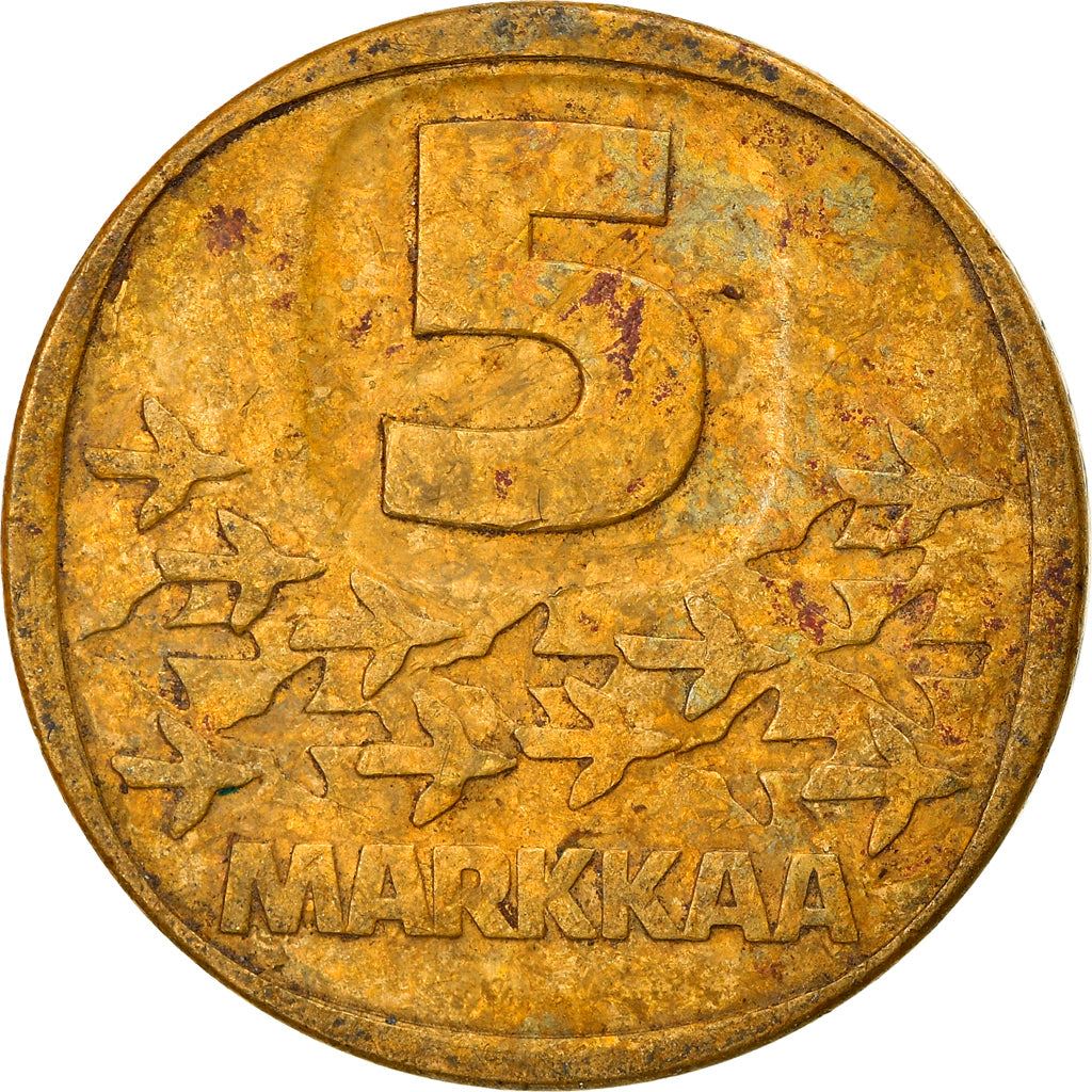 Finland Coin Finnish 5 Markkaa | Icebreaker Varma | KM57 | 1979 - 1993