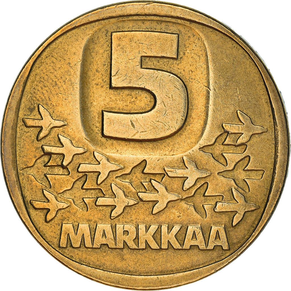 Finland Coin Finnish 5 Markkaa | Icebreaker Varma | KM57 | 1979 - 1993