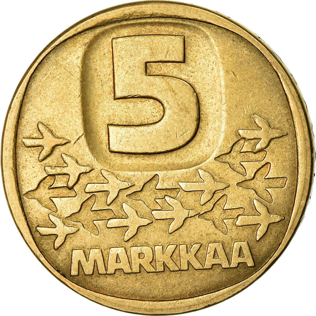 Finland Coin Finnish 5 Markkaa | Icebreaker Varma | KM57 | 1979 - 1993