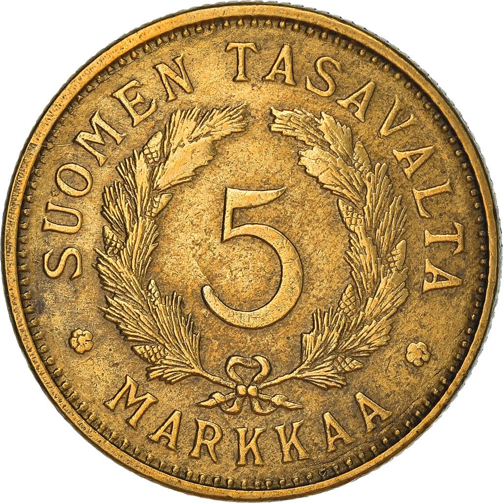 Finland Coin Finnish 5 Markkaa | KM31a | 1946 - 1952