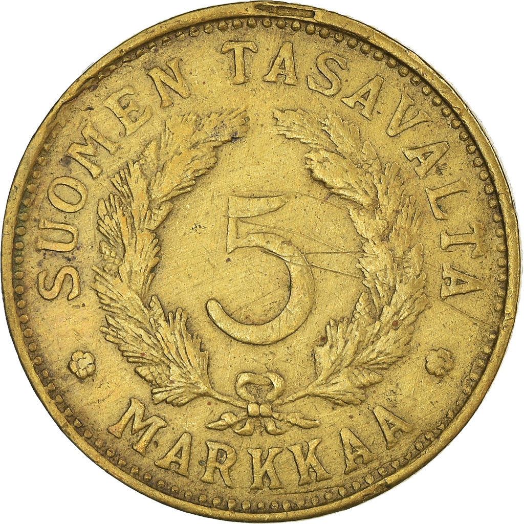 Finland Coin Finnish 5 Markkaa | KM31a | 1946 - 1952