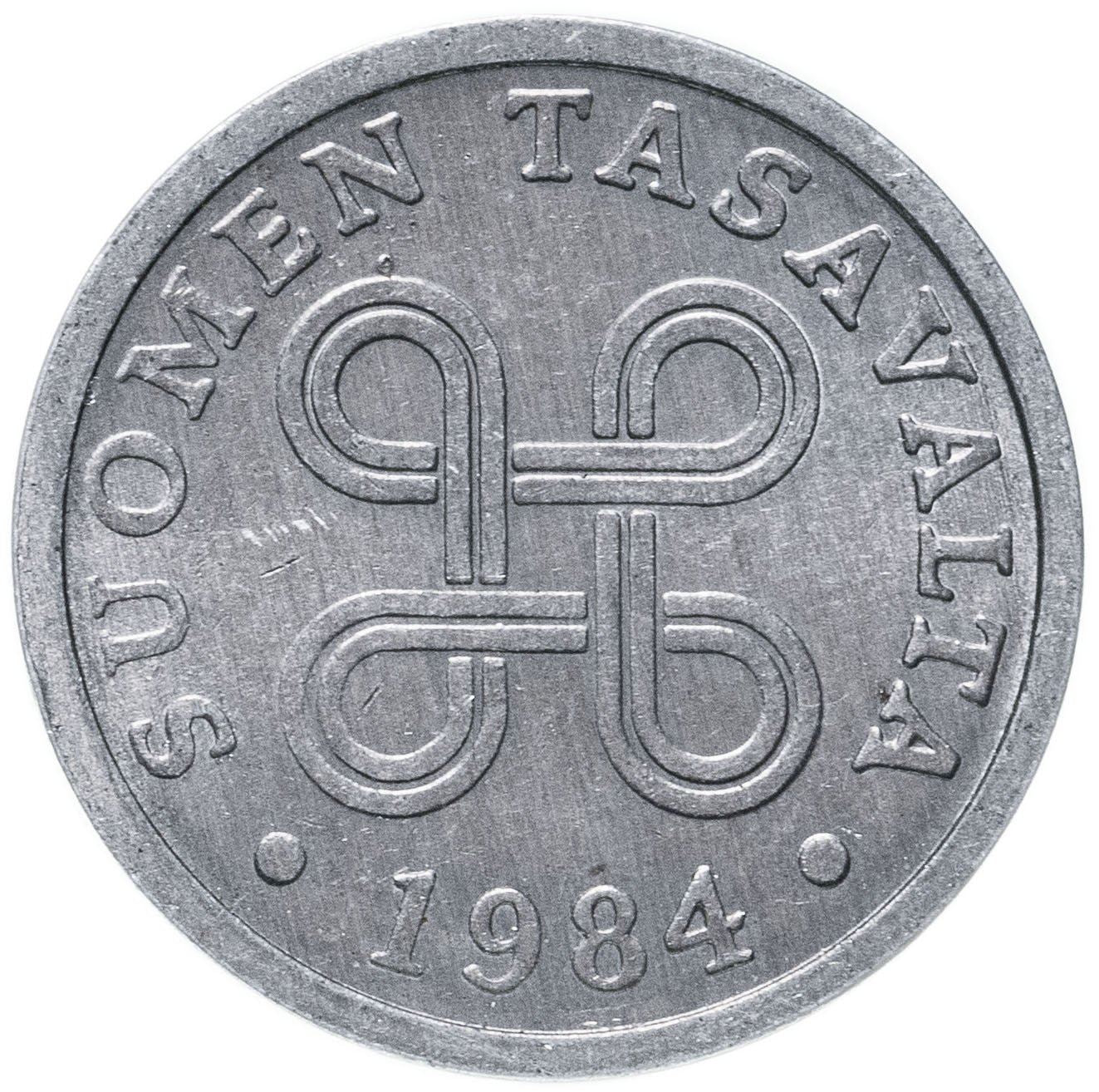 Finland Coin Finnish 5 Pennia | Saint Hannes Cross | KM45a | 1977 - 1990