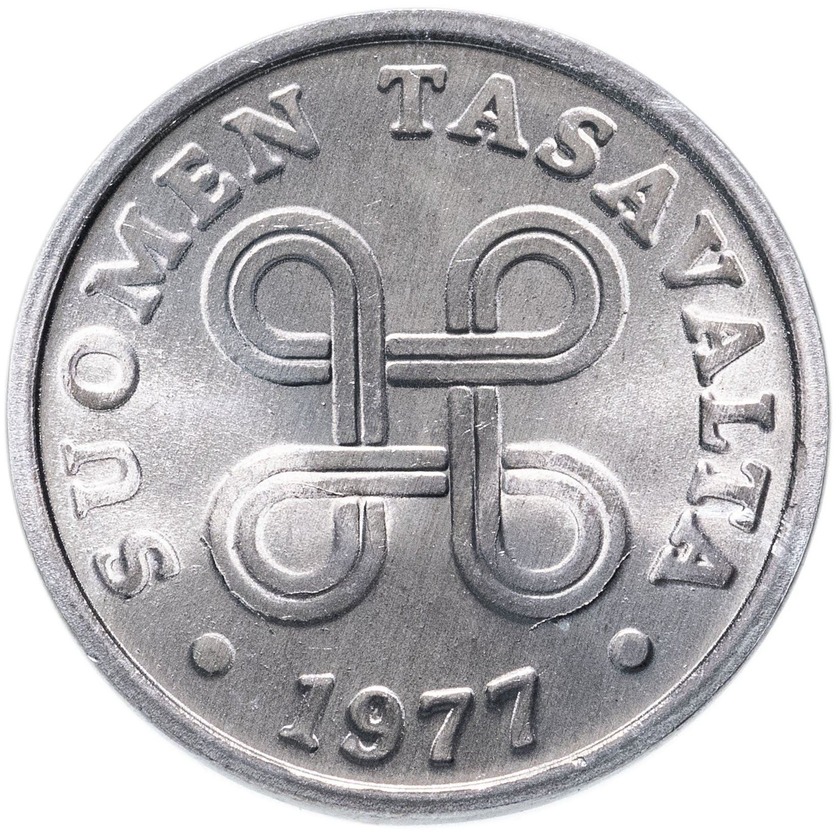 Finland Coin Finnish 5 Pennia | Saint Hannes Cross | KM45a | 1977 - 1990