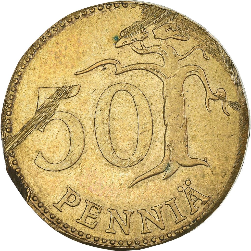 Finland Coin Finnish 50 Pennia | Tree | KM48 | 1963 - 1990