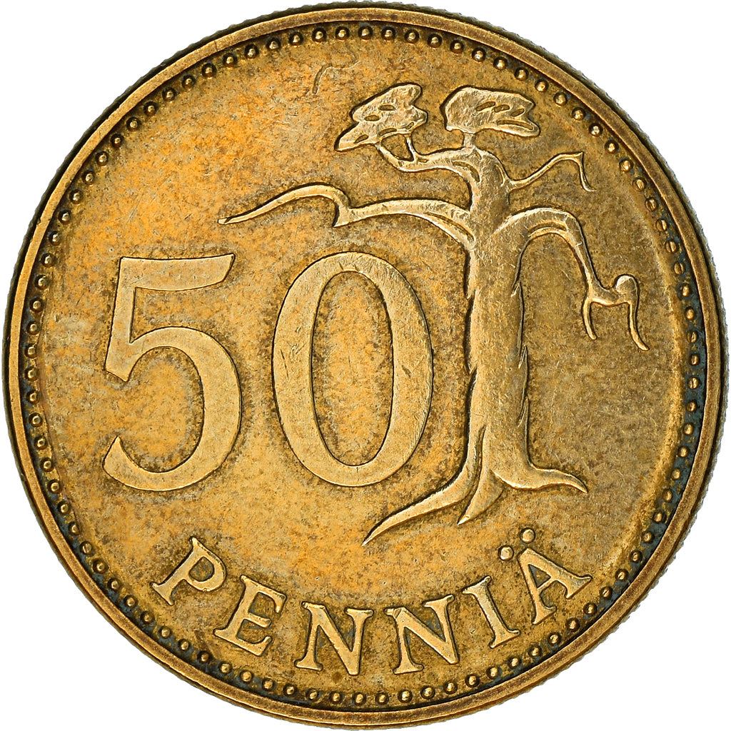 Finland Coin Finnish 50 Pennia | Tree | KM48 | 1963 - 1990