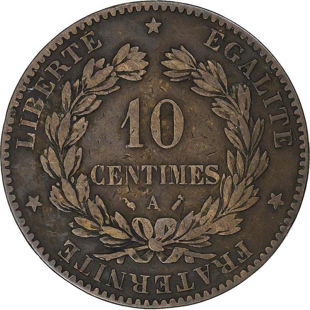 France | 10 Centimes Coin | Ceres | Wreath | Km:815 | 1870 - 1898