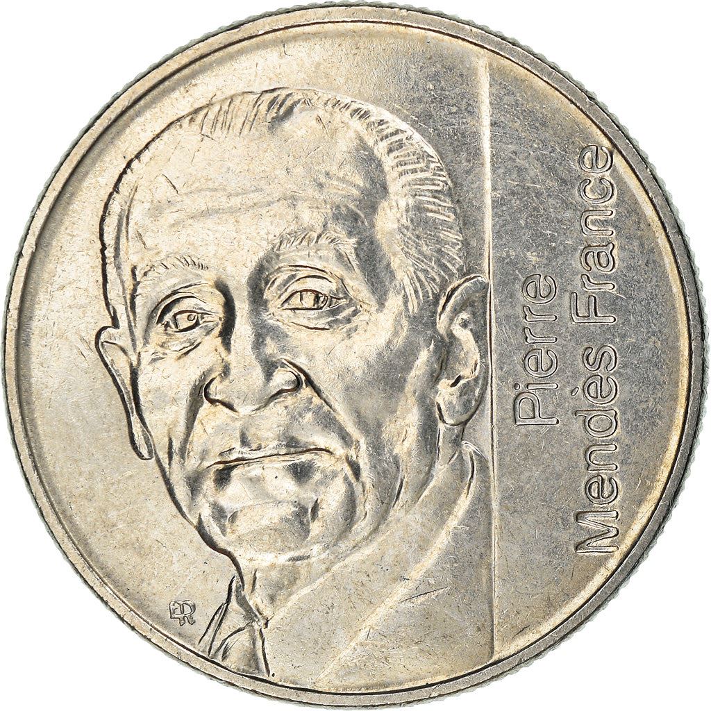 France | 5 Francs Coin | Pierre Mendes | Km:1006 | 1992