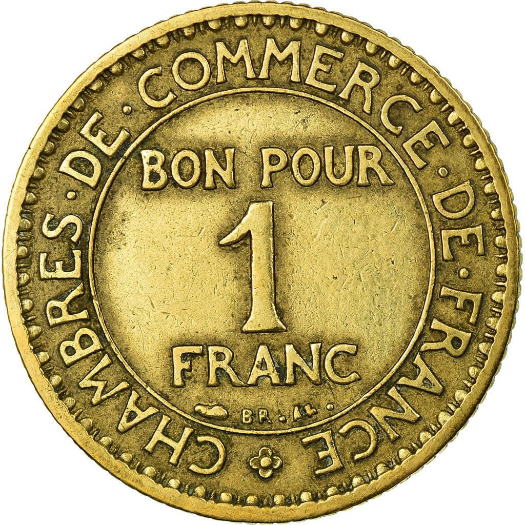 French 1 Franc Coin | Chambers of Commerce | KM876 | France | 1920 - 1927