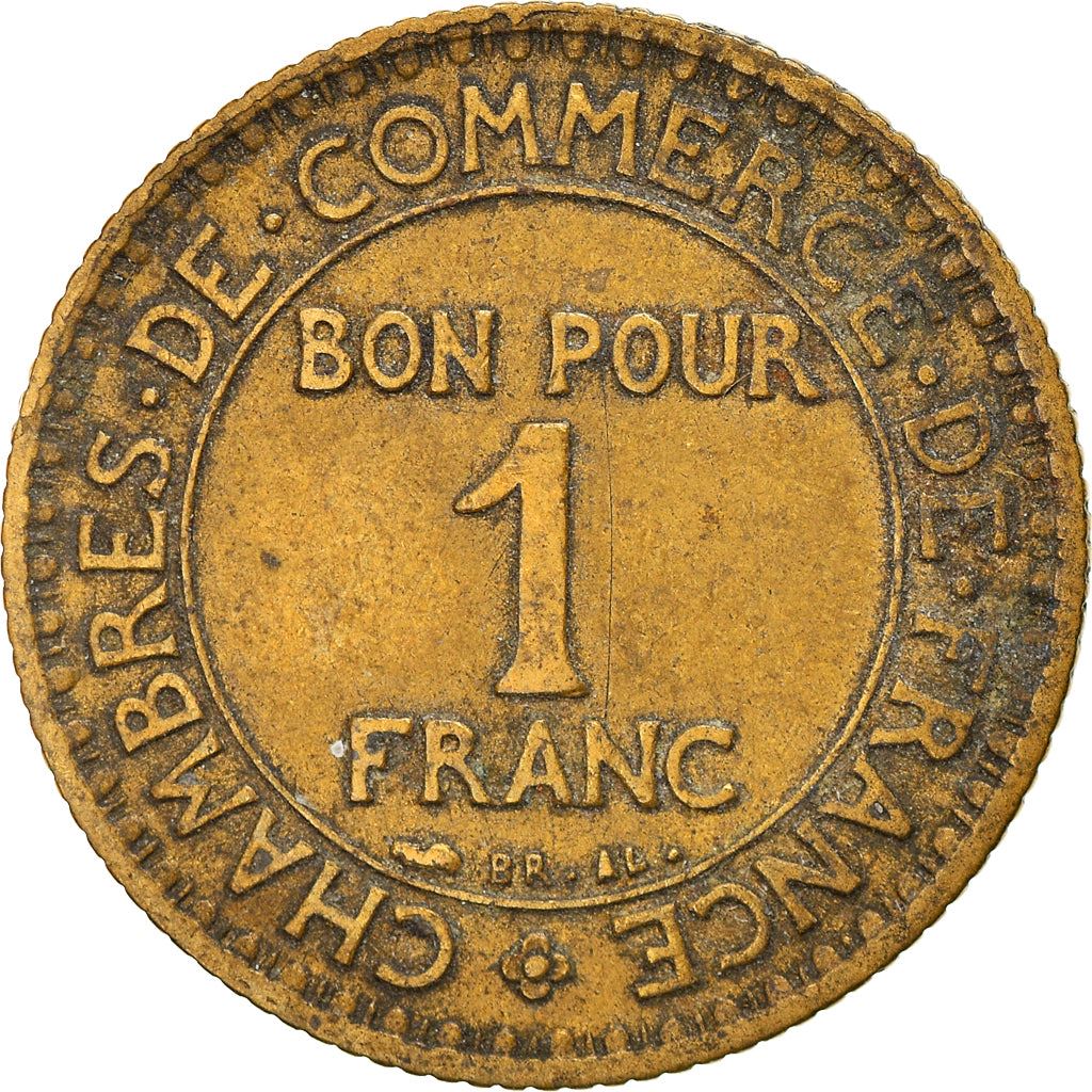 French 1 Franc Coin | Chambers of Commerce | KM876 | France | 1920 - 1927