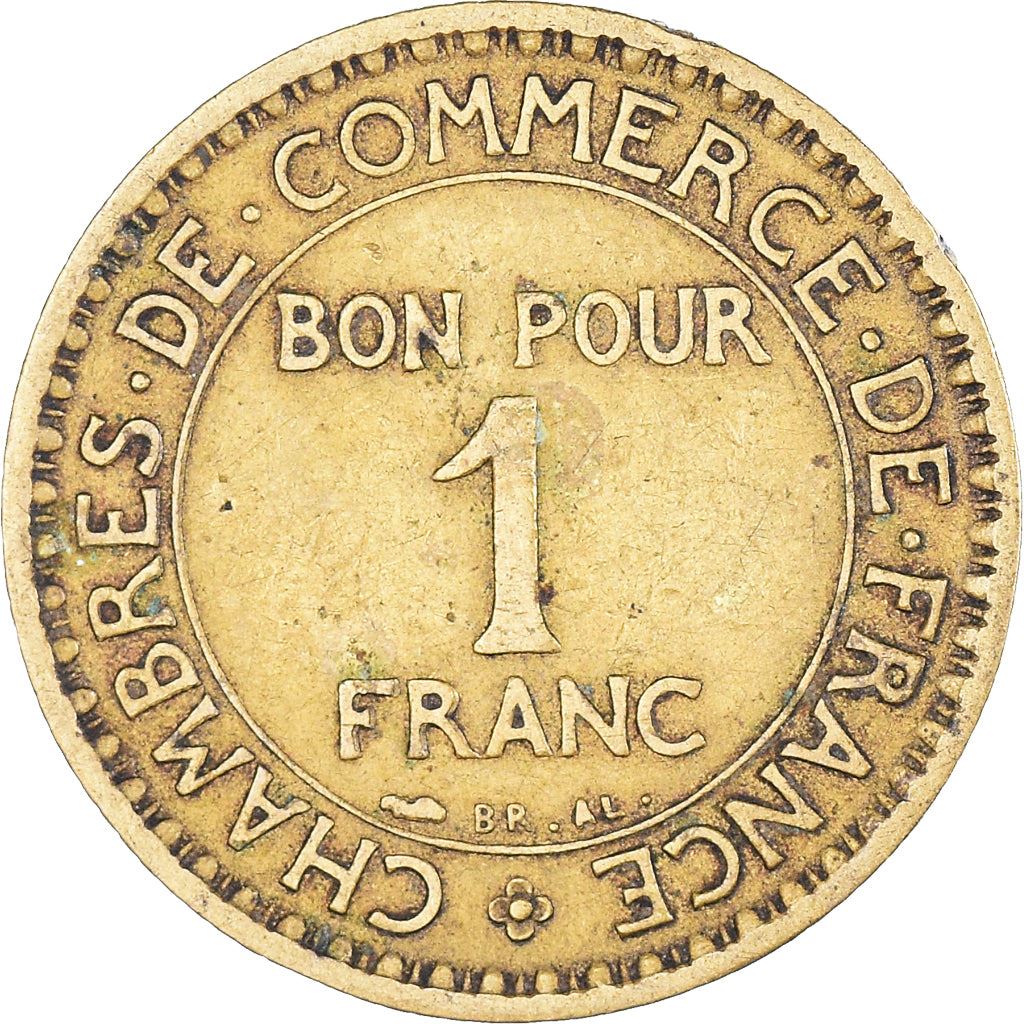 French 1 Franc Coin | Chambers of Commerce | KM876 | France | 1920 - 1927